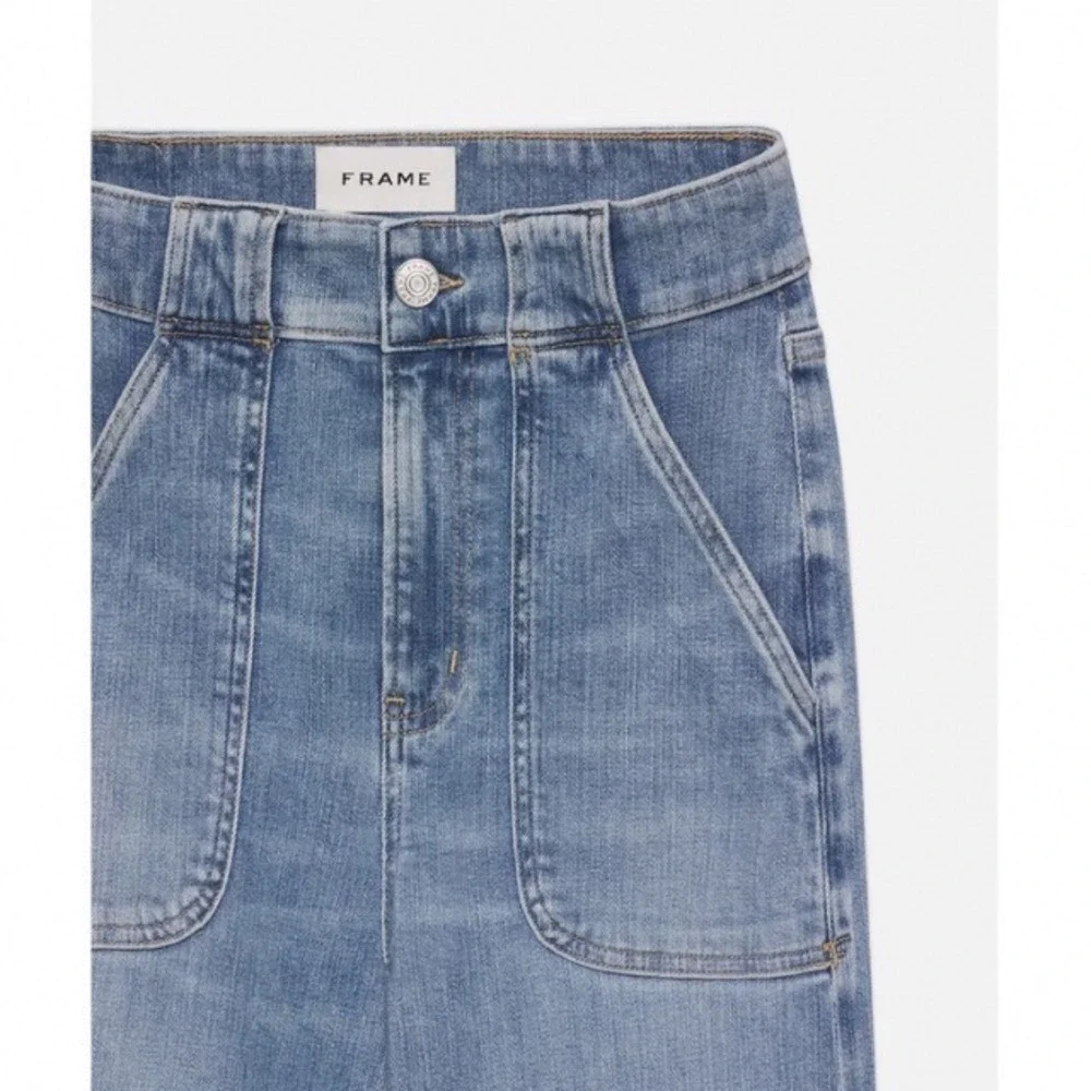 Frame Denim Midwash Wide-Leg Flare Jeans